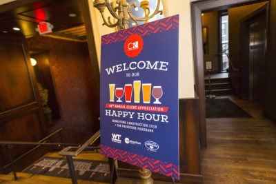 Event Signage for 10th Annual Client Happy Hour